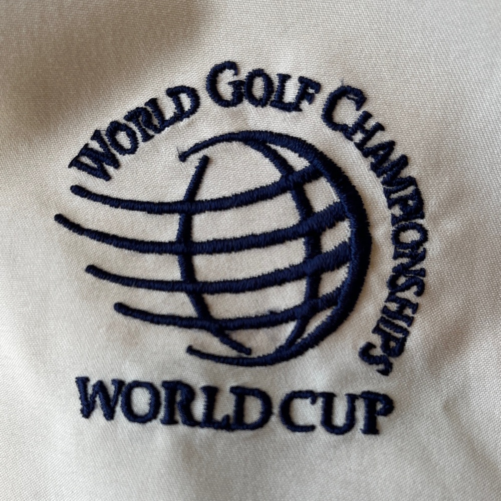 PGA‎ Tour Windbreaker Pullover Top Women's M World Cup Kiawah V-Neck Beige Golf - Picture 15 of 16